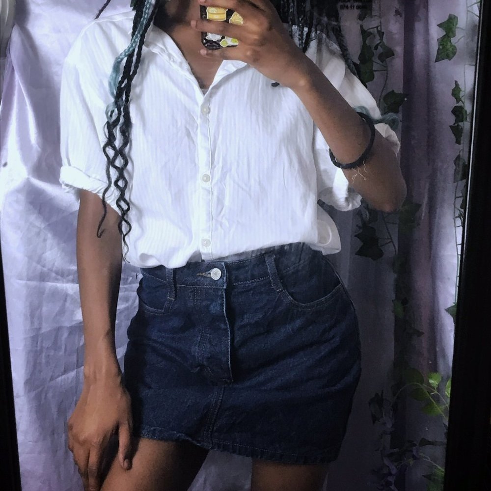 brandy Melville  clsssic jean denim pencil skirt